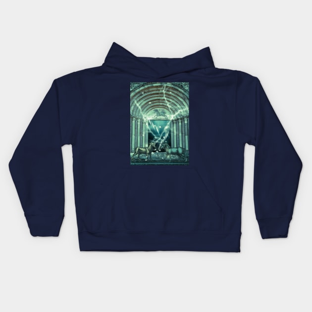 The Gate of Unicorns Kids Hoodie by NxtArt